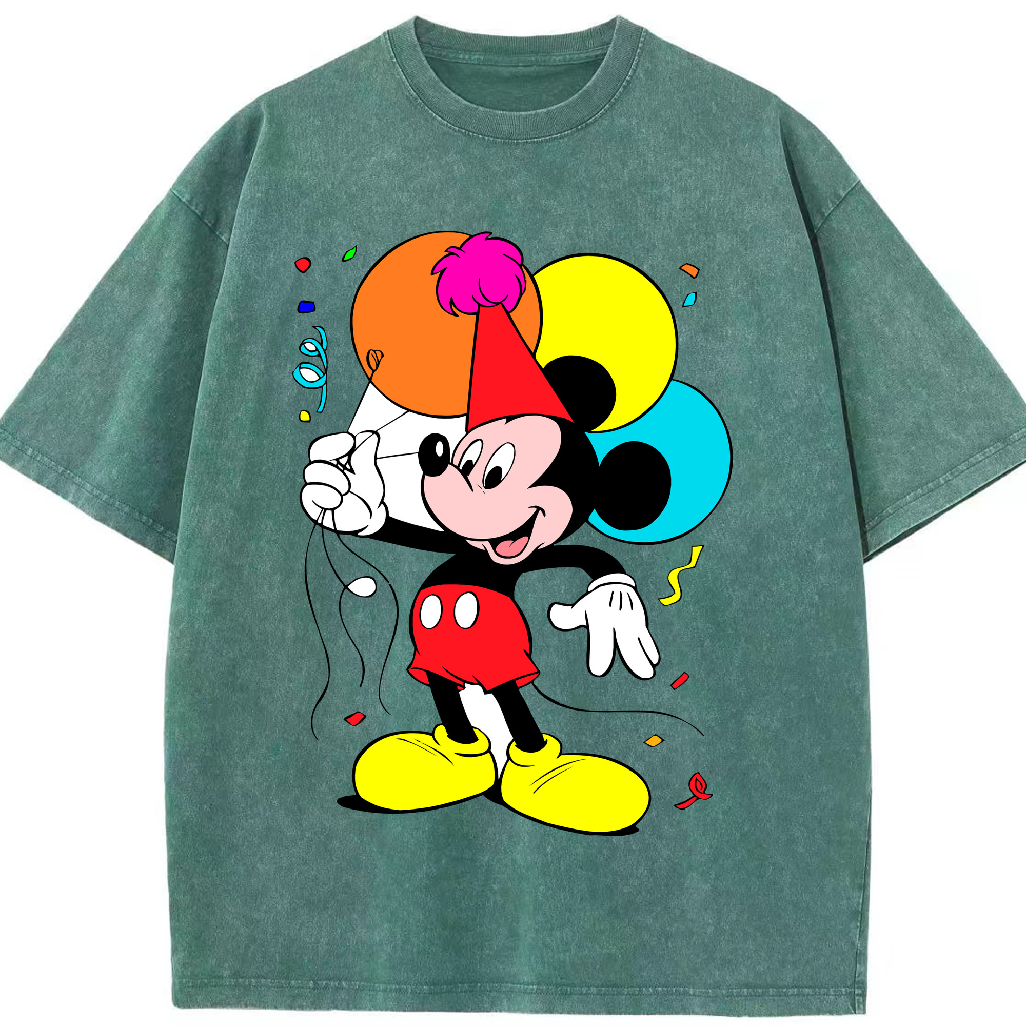 （画像用） ミッキーマウス Mickey Mouse 綿100% ヴィンテージ風 半袖Tシャツ（フロントプリント）